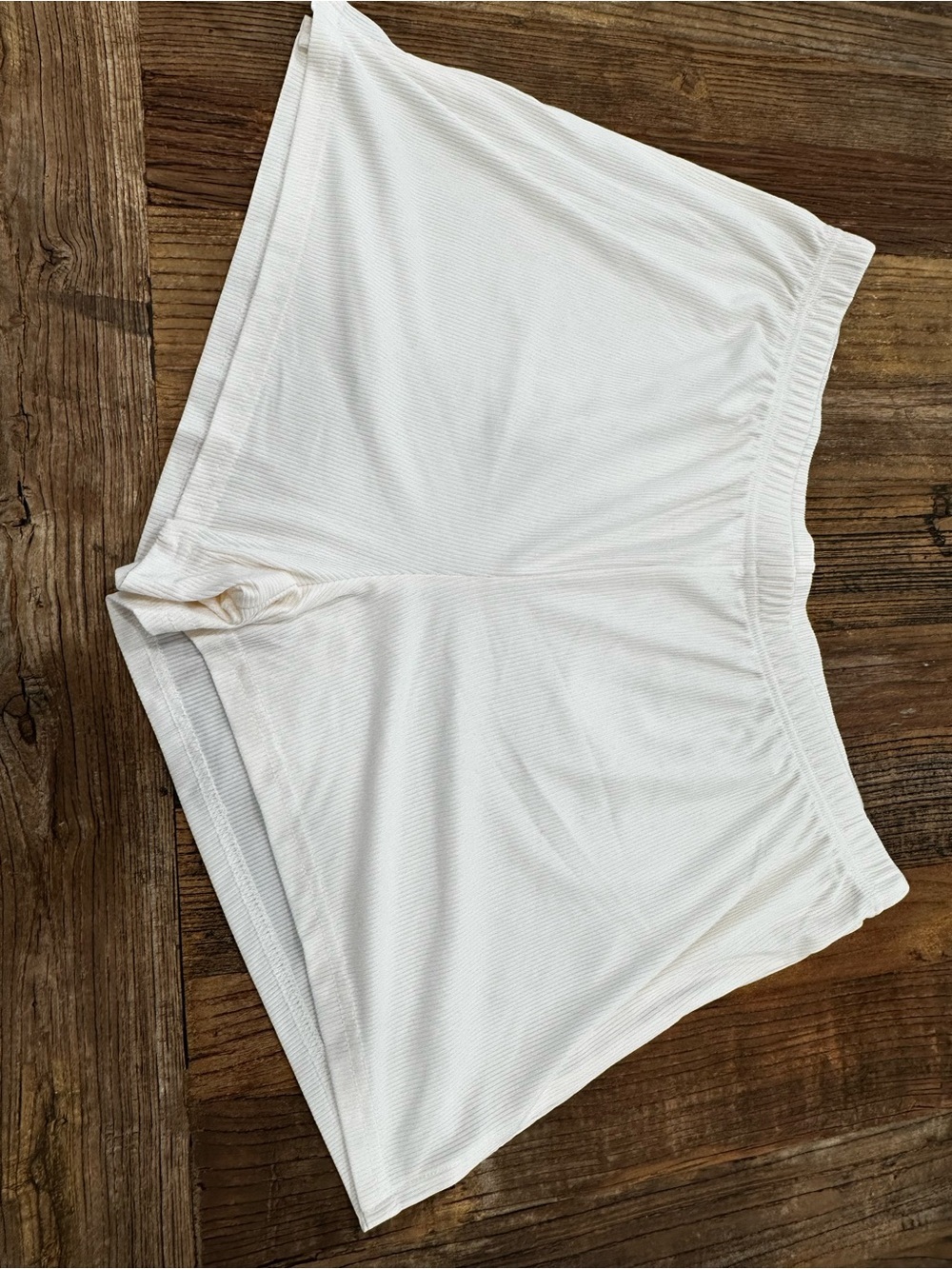 Nicole Miller off White cream  Ribbed Athletic Shorts